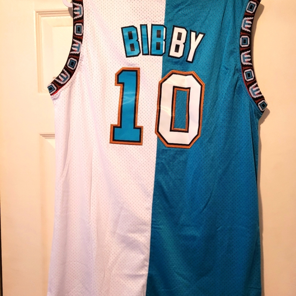 🏀🤍SALE💙Vancouver Grizzlies Split Jersey NBA Mike Bibby Fan Jersey